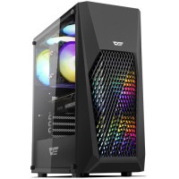 DarkFlash DK150 with 3 RGB Fans, ATX, Tempered Glass Gaming Case 